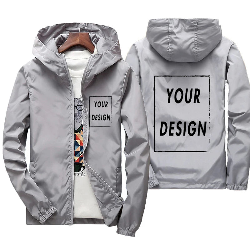 Custom Brand Logo Autumn Jacket Men Waterproof Warm Windbreaker Casual Clothing Big Size 6Xl Men Green Black Red Jacket Outdoor