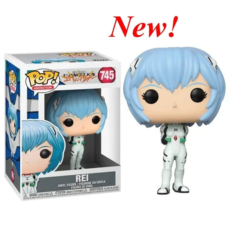 Funko POP Evangelion Asuka #635 Shinji #744 Langley Soryu Rei #745 Ayanami Eva Unit 01 #747 Action Figure Model Vinyl Toys Gifts