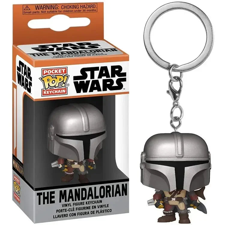 NEW FUNKO Pop New Stormtropper Mandalorian Darth Vader Yoda Keychain PVC Action Figure Collection Model Toys For Children POP