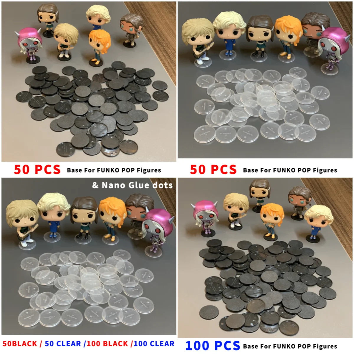 Display Bases Stand Fit For Funko POP Figurine Action Figure Toys 40mm Games Models nano glue dots Children Gift Ideas