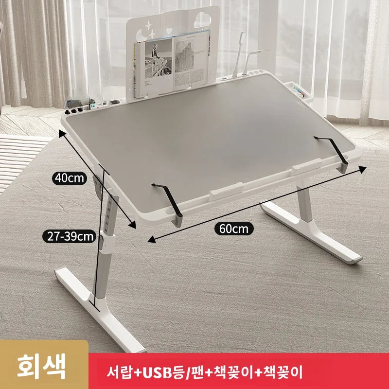 Laptop Bed Tray Table, Adjustable Laptop Bed Table,Portable Standing Desk with Storage Drawer,Foldable Lap Tablet Table for Sofa