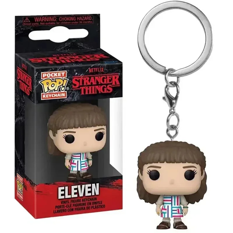 Minimum price Funko POP NEW Arrive  Keychain ELEVEN Demogorgon DUSTIN Barb Steve Robin  Keychain Toy Vinyl Figure Model Kid Toys