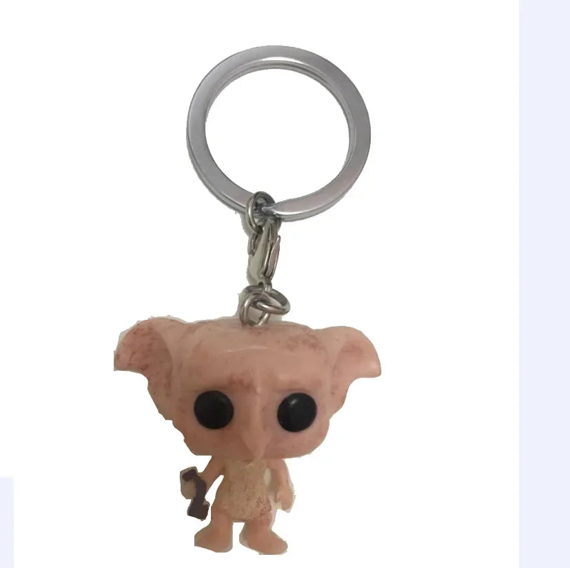 FUNKO Keychains all Albuses Dumbledorer Ron Granger Dobby LORD VOLDEMORT Vinyl Action Figure Toys Bobble Head Keychain