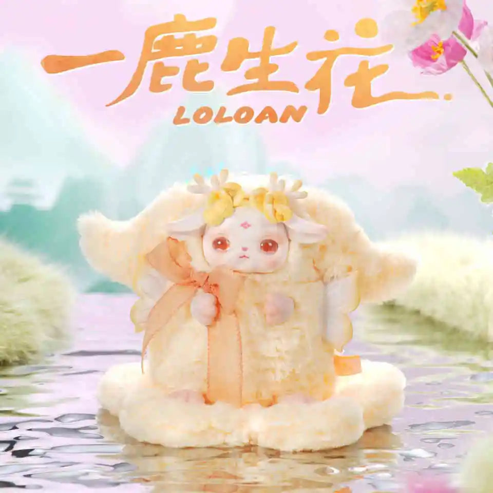 Loloan Blooming Deer Series Blind Box Cute Deer Anime Figure Mystery Box Kawaii Loloan Action Figure Surprise Bag Decor Toy