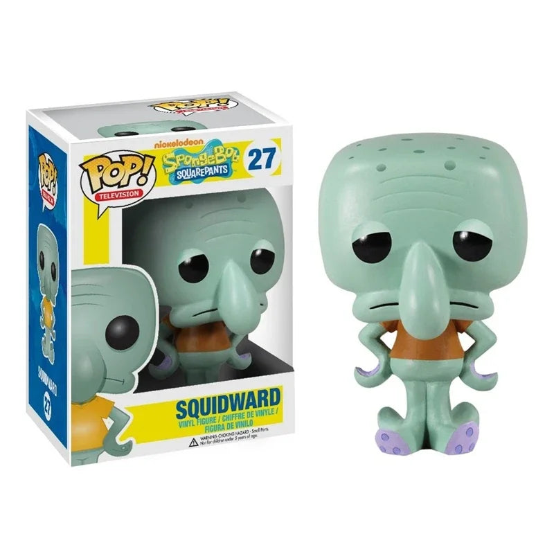 FUNKO POP SQUIDWARD #27 PATRICK #26 Mr. Krabs #29 #453 PVC Action Figure Collectible Model toys for children birthday Gift