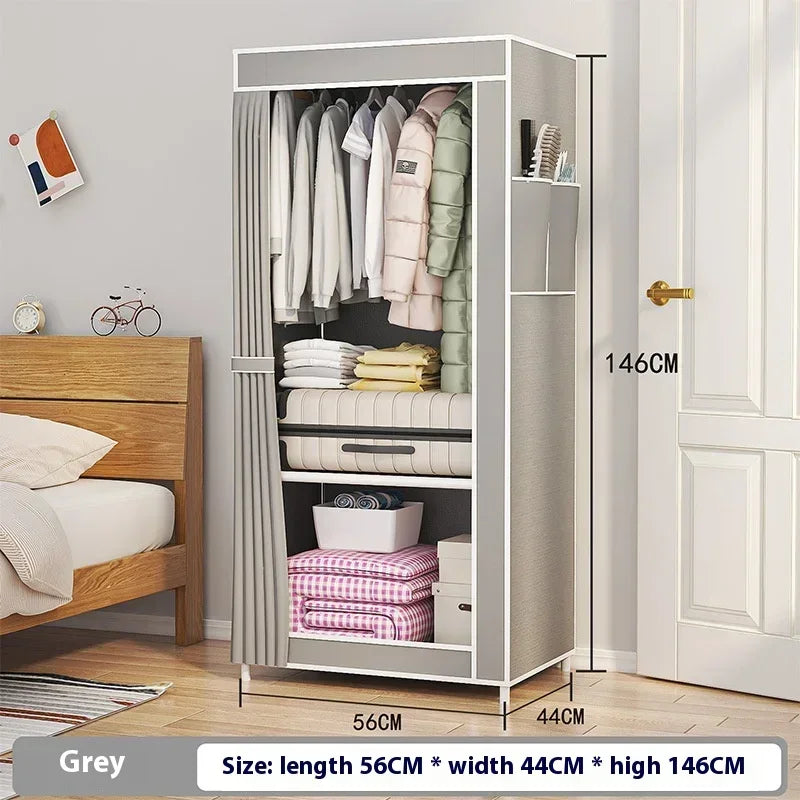 Simple Wardrobes Non-Woven Cabinet High-Capacity Fabric Wardrobe Standing Modern Storage Cabinet Bedroom Furniture Wardrobe