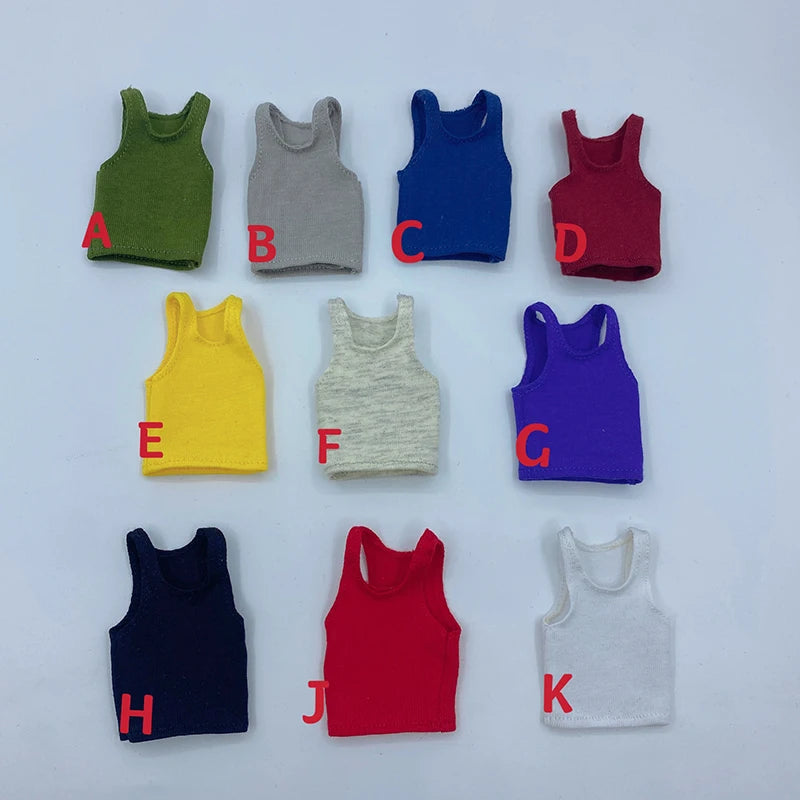 10 Colors In Stock 1/12 Scale Fashion Male Casual Vest Clothes Model for 6" 3A Solider Action Figure Body Doll Toy