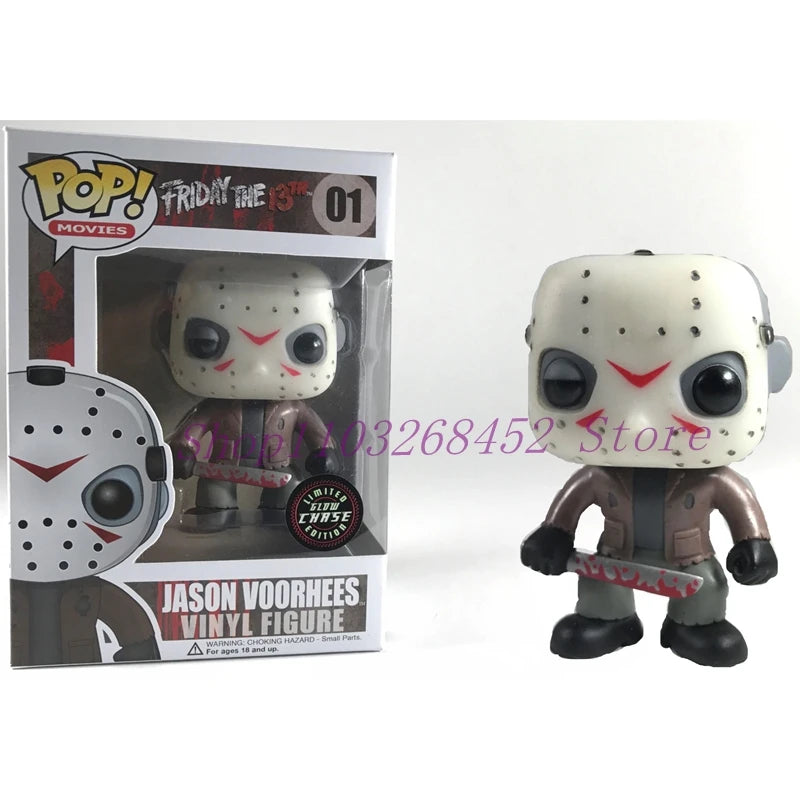 New Funko Pop Jason 01 Limit Voorhees Freddy 02 Glows 03 Michael Myers 622 202 Jason 361 611 Freddy&jason 2 Action Figure Toys