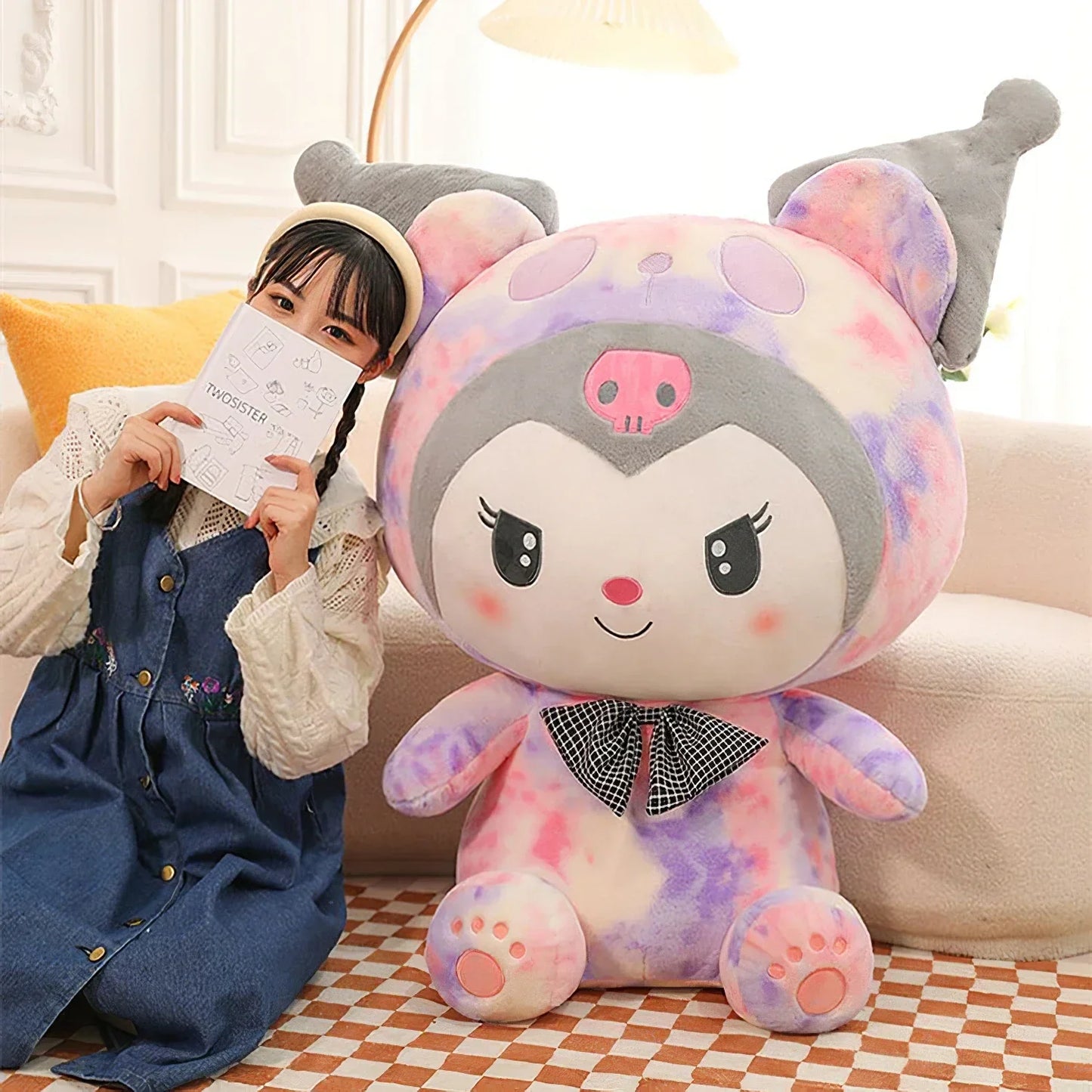 70cm Sanrio My Melody Kuromi Cinnamoroll Plush Doll Kawaii Big Size Dog Plushies Soft Stuffed Toy Cute Pillow Girl Birthday Gift