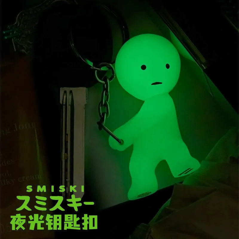 Smiski Night Light Doll Keychain Japanese Creative Car Pendant Life Creative Ornamen Surprise Blind Box Toy Surprise Gift