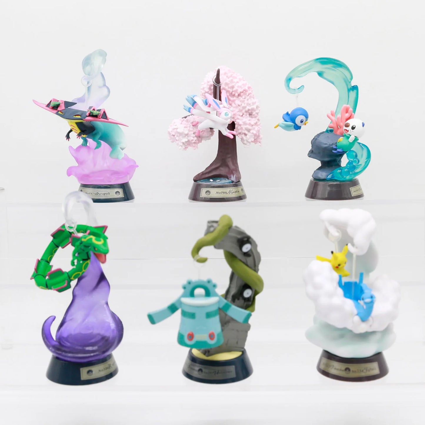 Pokemon Swing Scene Miniature Blind Box Props Action Figures Rayquaza Bronzong Altaria Piplup Dragapult Table Ornaments Toy Gift