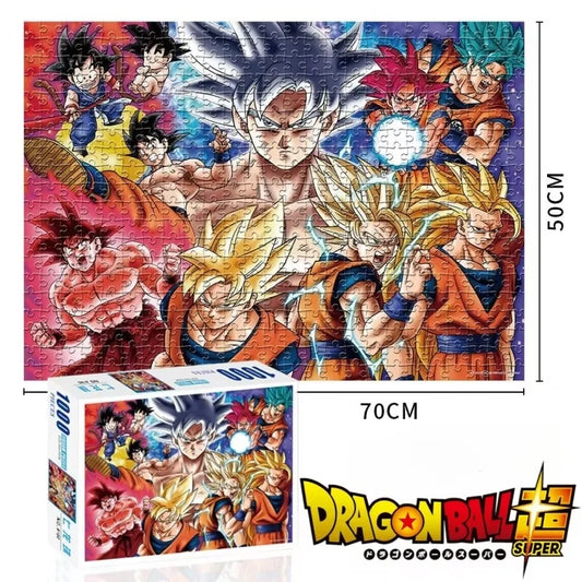 Dragon Ball Figure Paper Puzzle Anime Cartoon Adult Children Assembled Puzzle Toy Collection Home Decor X-Mas Birthday Gift Toy