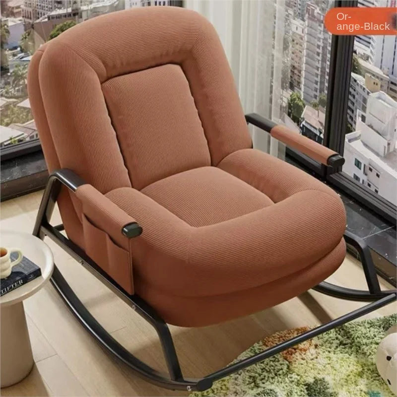 Realife Can Sit Or Lie Down Adult Lazy Rocking Chair Home Living Room Balcony Leisure Lounge Chair Bedroom Single Lazy Sofa 2025