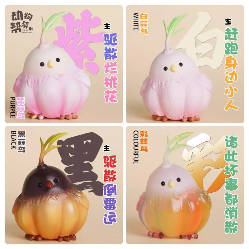 Gashapon Capsule Toy Garlic Bird Funny Cute Model Toys Fiugre Desktop Decoratoion Children Gifts