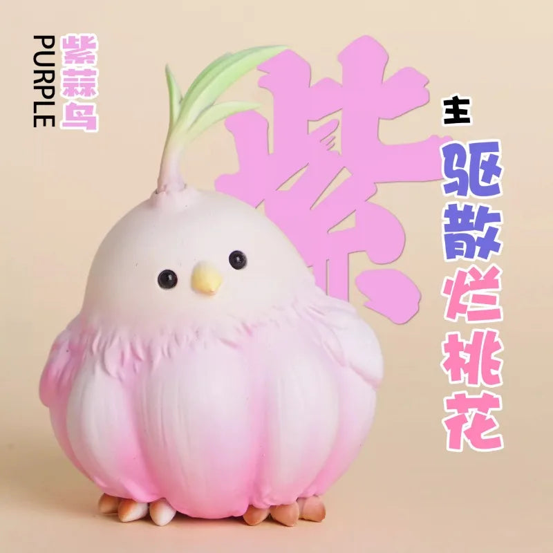 Gashapon Capsule Toy Garlic Bird Funny Cute Model Toys Fiugre Desktop Decoratoion Children Gifts