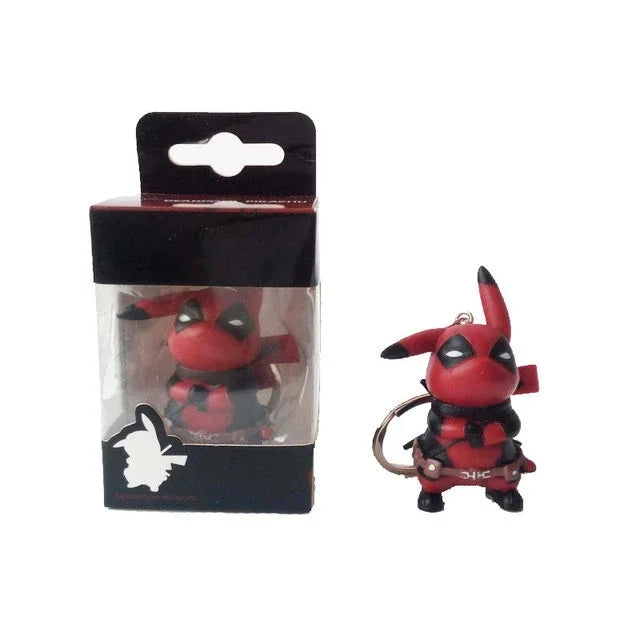 Newest 4 styles Funko Keychains Safari deadpool gamer Marvels Heroes Deadpool Pikachu Action Figure Model collection Toys