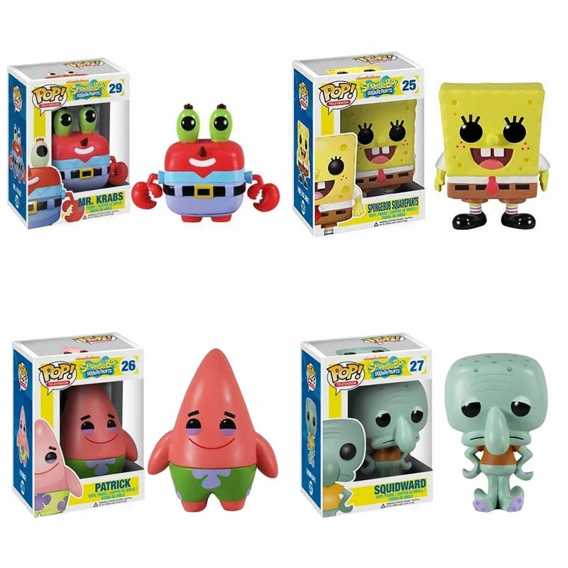 FUNKO POP SQUIDWARD #27 PATRICK #26 Mr. Krabs #29 #453 PVC Action Figure Collectible Model toys for children birthday Gift