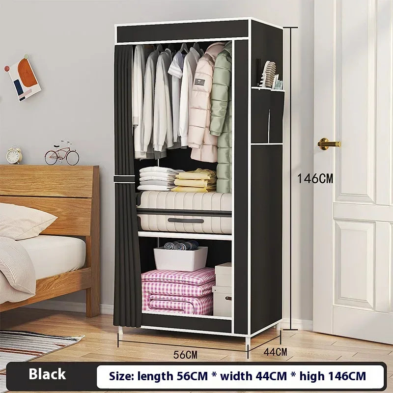 Simple Wardrobes Non-Woven Cabinet High-Capacity Fabric Wardrobe Standing Modern Storage Cabinet Bedroom Furniture Wardrobe