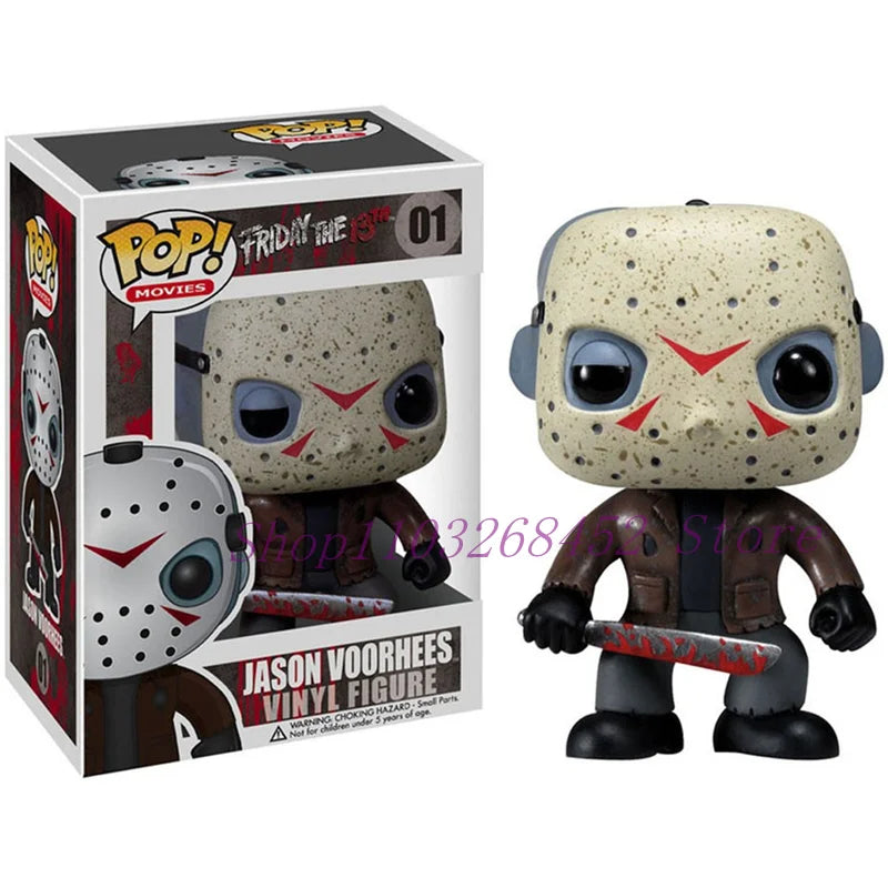 New Funko Pop Jason 01 Limit Voorhees Freddy 02 Glows 03 Michael Myers 622 202 Jason 361 611 Freddy&jason 2 Action Figure Toys