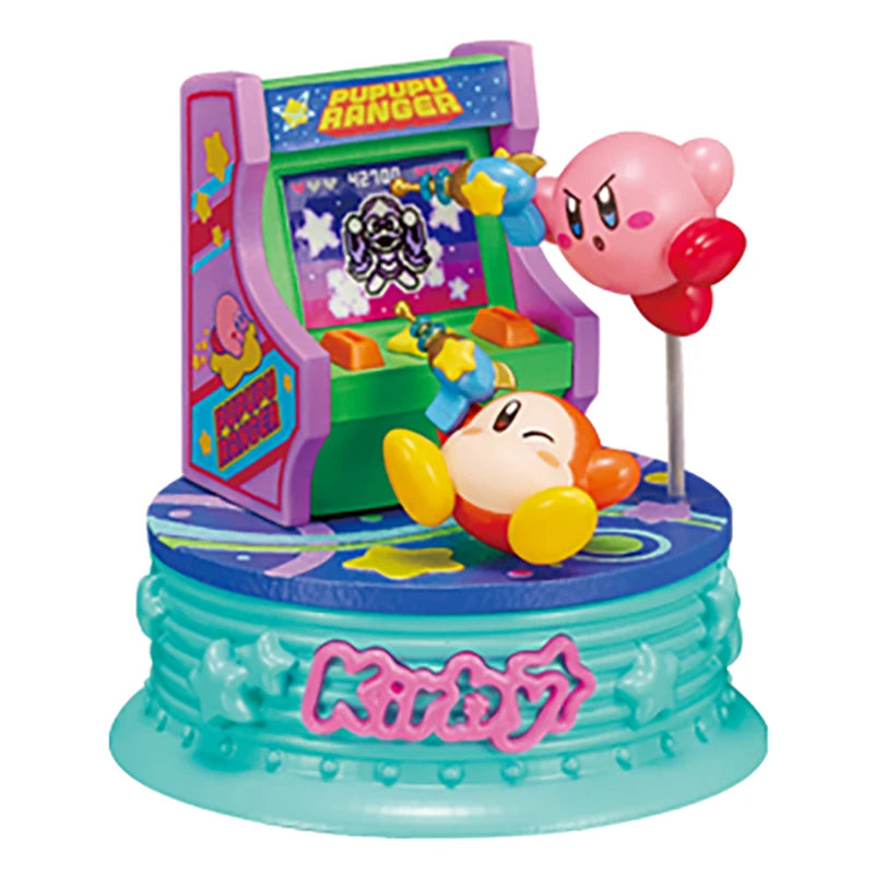 Rement Original Kirby in Pop City Arcade Kirby Car Amusement Park Gashapon Blind Box Toy Ornament Gift For Kids