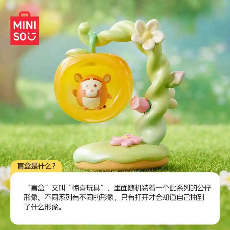 Miniso Disney Apple Fairyland Series Blind Box Winnie The Pooh Cute Doll Trendy Desktop Ornament Model Cartoon Toys Decor Gift