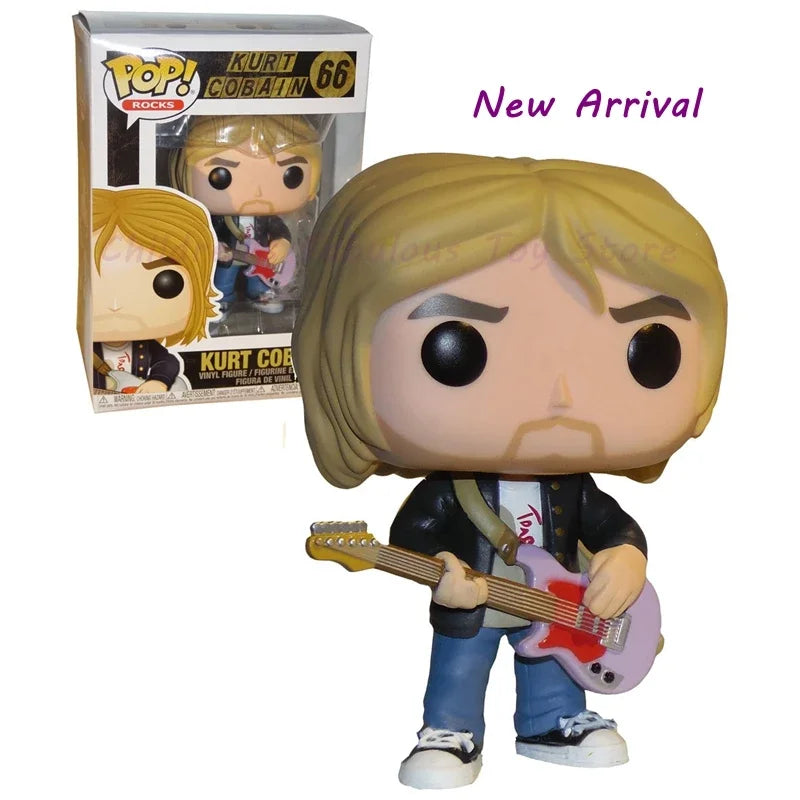 NEW FUNKO POP Star Periphery Singer Kurt Cobain #64 #65 #66 #67 SE Figure Vinyl Figure Collectible Model Toys Dolls for Gifts