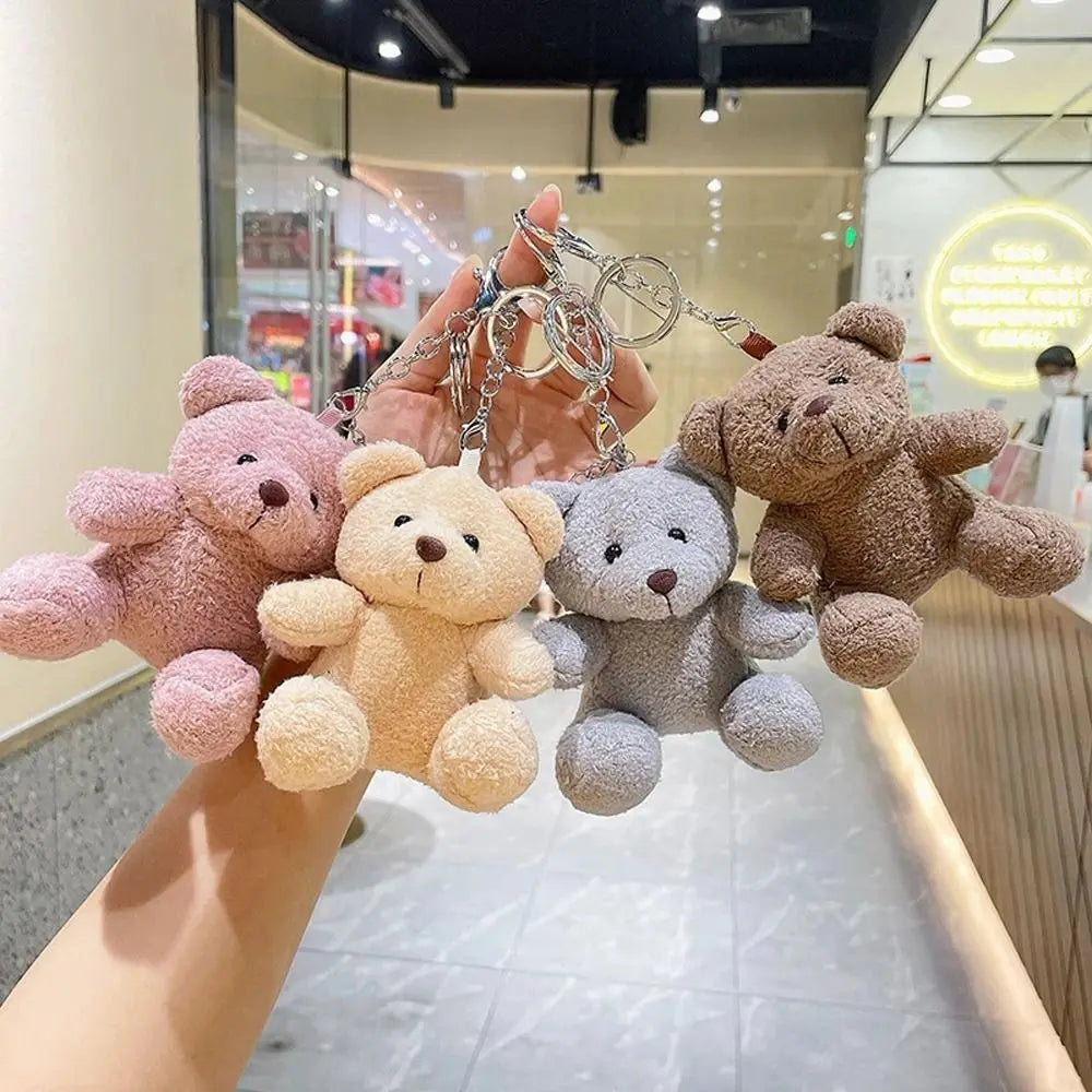 Plush Bear Doll Key Chain Cute Doll Pendant Bag Pendant Instagram Accessories Couple Key Chain Children Gift Jewelry