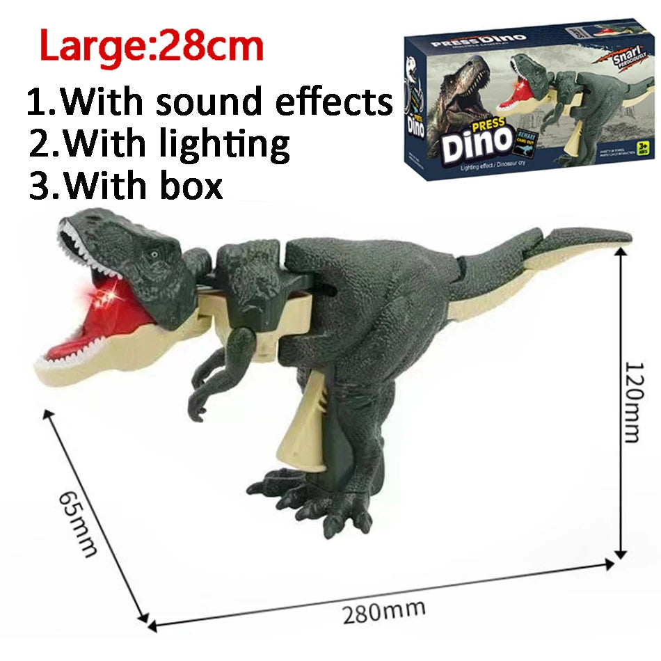 Dinosaur Zazaza Children Hand Press Automatic Swing Bite Simulation Model Tyrannosaurus Rex Dinosaur Toys for Kids Chrismas Gift