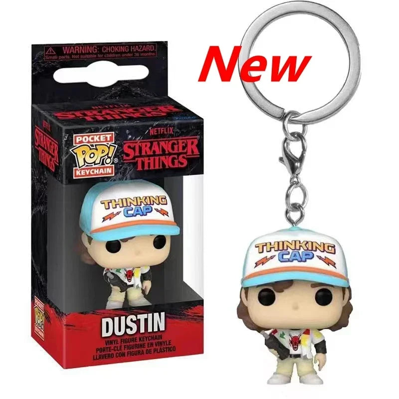 13 styles Newest FUNKO POP Pocket keychains Demogorgon Dustin Eleven Freddy Steve Robin Barb Action Figures Toys