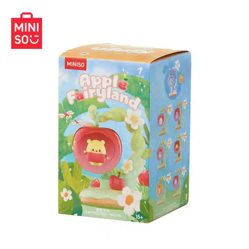 Miniso Disney Apple Fairyland Series Blind Box Winnie The Pooh Cute Doll Trendy Desktop Ornament Model Cartoon Toys Decor Gift