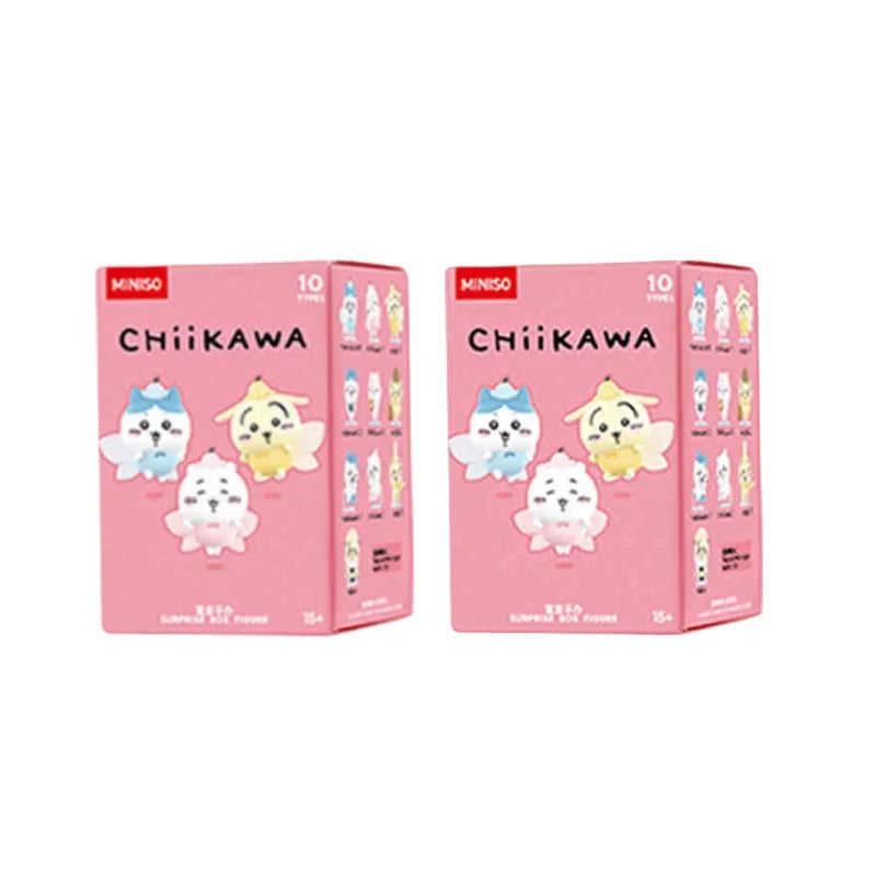 Miniso Chiikawa Happy Partner Series Blind Box Cute Doll Trendy Play Desktop Ornament Model Cartoon Toys Decor Gift