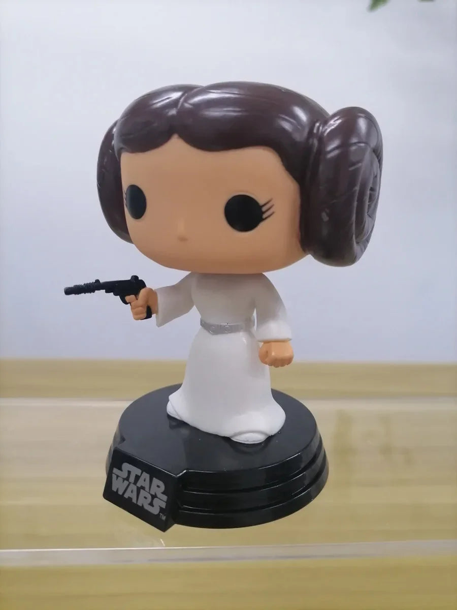 FUNKO POP Vinyl Figurine Star Wars Princess Leia Bobble-Head Model Toy Collection Action Figure Table Ornaments