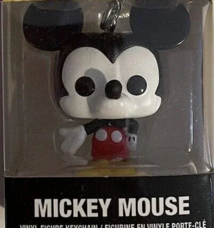 New Funko Pocket 8 Styles Keychains Disney Bobsleds Mickey Sword Minnie Donald DuckTales Scrooge Webby Action Figure Toys Gifts