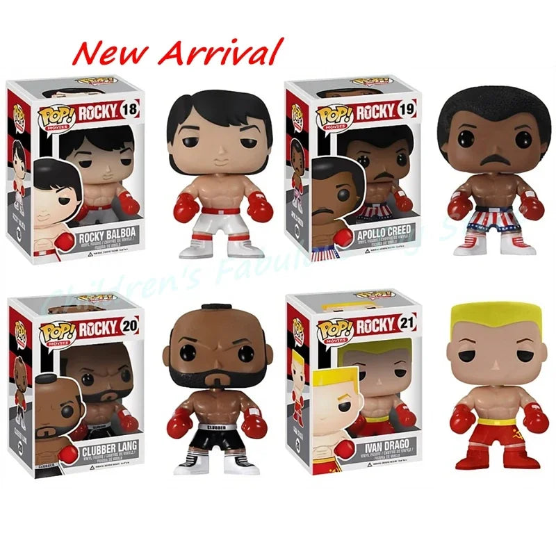 FUNKO POP Team Rocky CLUBBER LANG #20 IVAN DRAGO #21 Pacquiao Manny Pacquiao #37 Vinyl PVC Figure Model Toys for Children Gifts