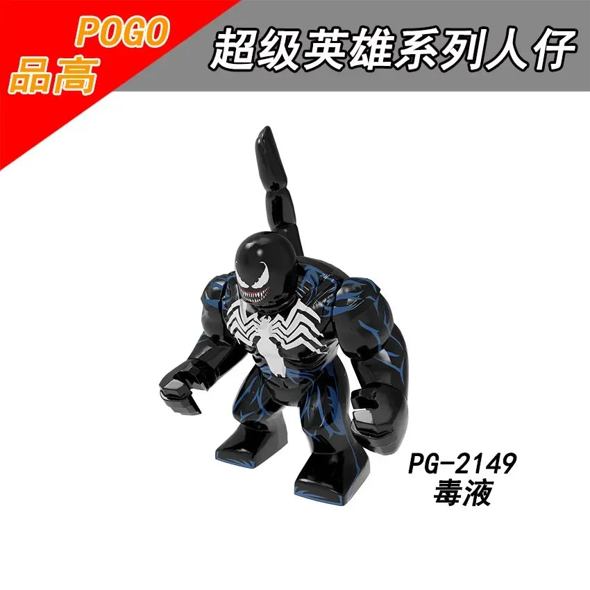 Building Blocks Marvel Superhero Action Figure Venom Thanos Iron Man Children's Combination Building Blocks Toy Birthday Gift