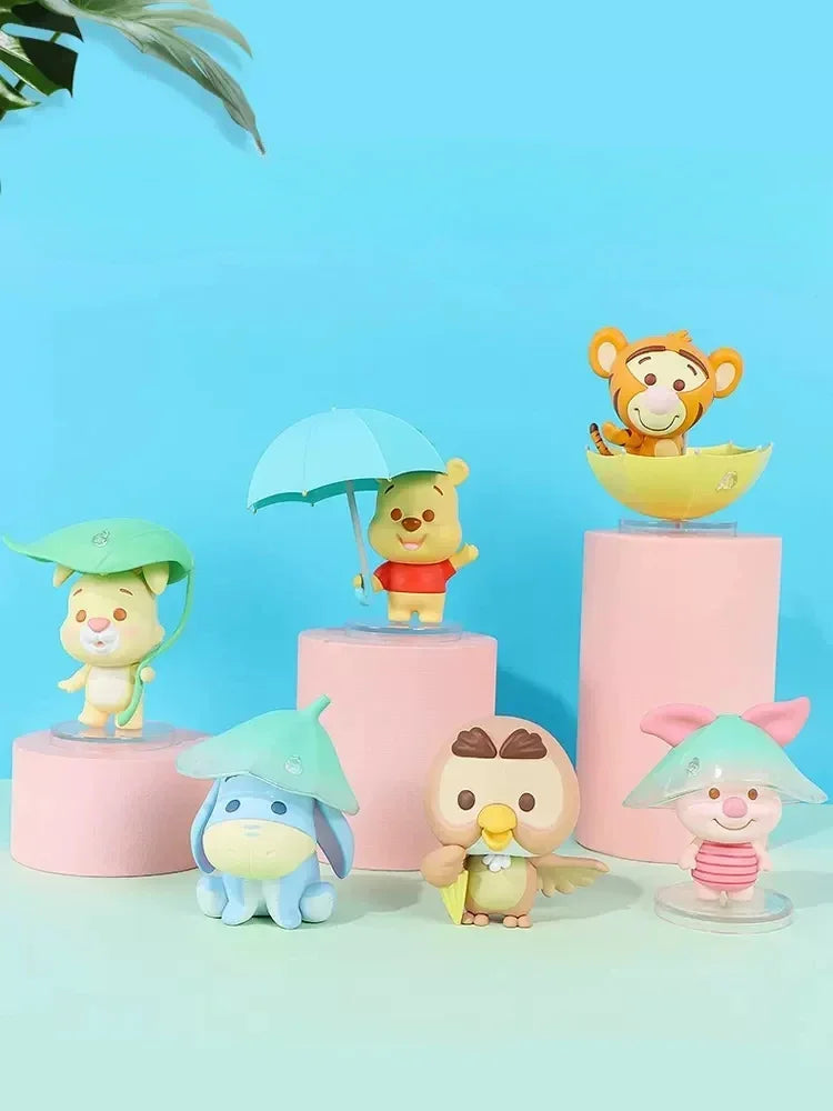 MINISO Disney Winnie the Pooh Owl Tigger Piglet Eyeore Rabbit Blind Box Gifts Toy Model Anime Figures Collect Ornaments