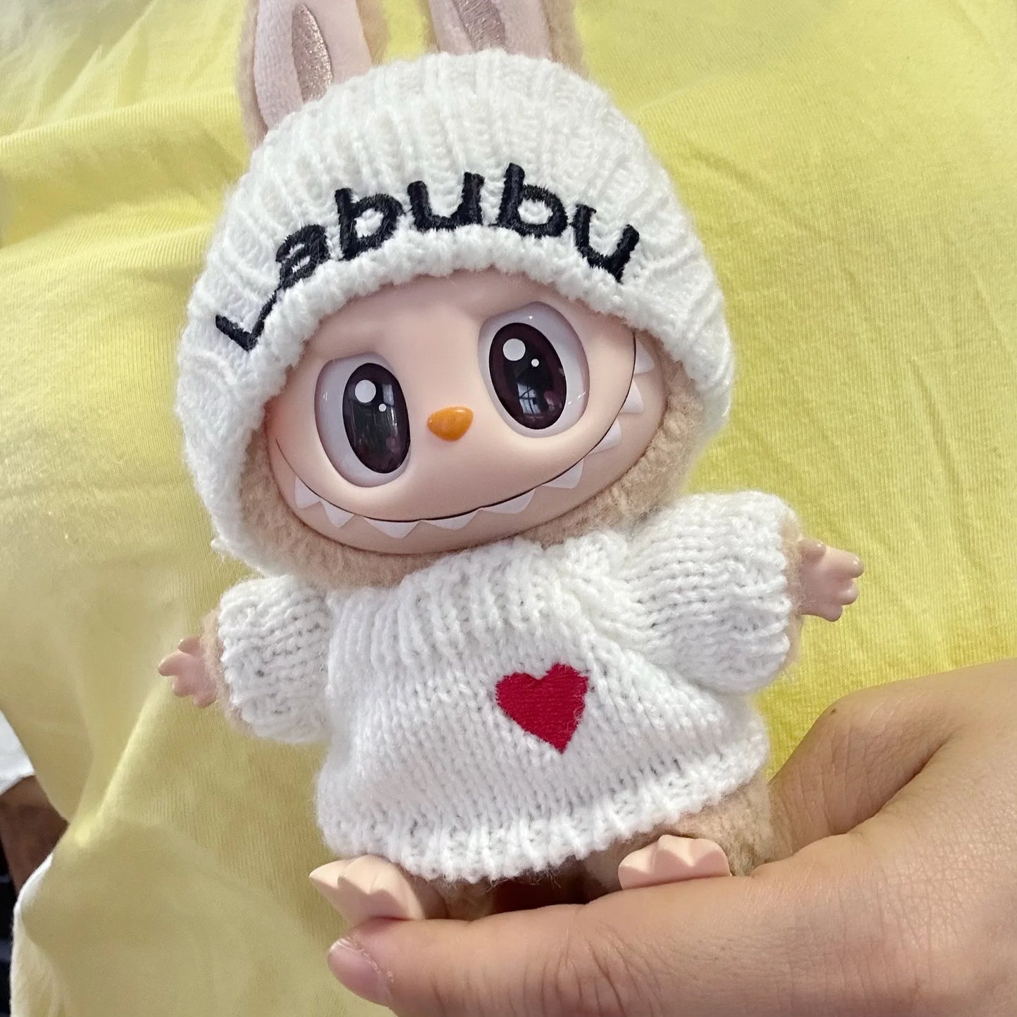 17cm Labubu I II Cute Plush Doll'S Clothes Idol Dolls Sitting Party Christmas Clothing Sweater Accessories For Korea Kpop Exo