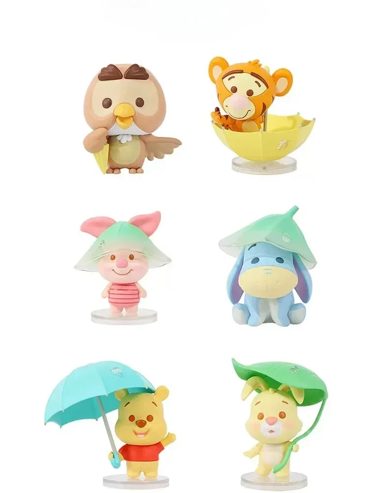 MINISO Disney Winnie the Pooh Owl Tigger Piglet Eyeore Rabbit Blind Box Gifts Toy Model Anime Figures Collect Ornaments