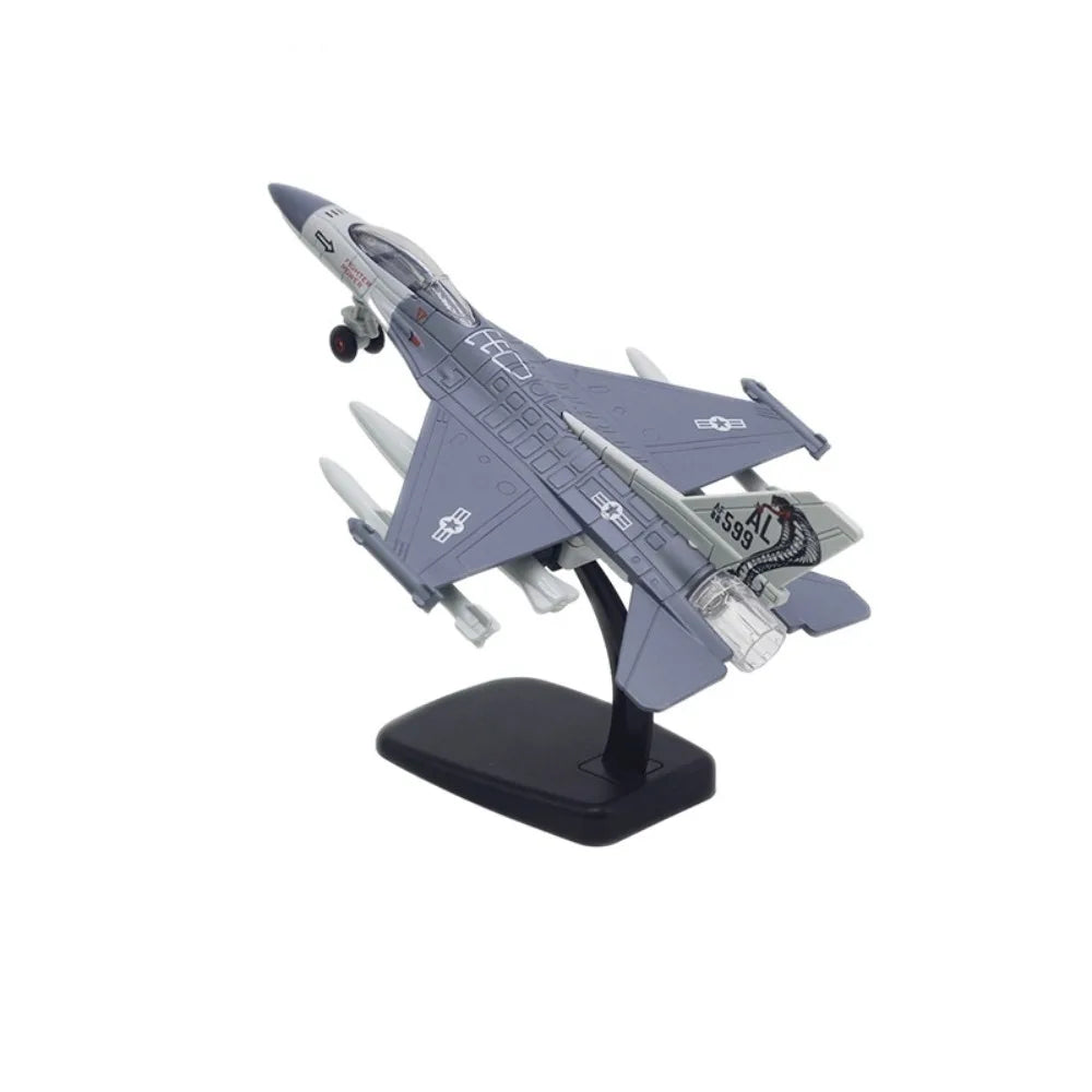 Pullback & Go Jet Rafale Fighter Aircraft Toy with Light Sound Diecast F16 F22 F35 Aviao Plane Model Kid Boy Gift